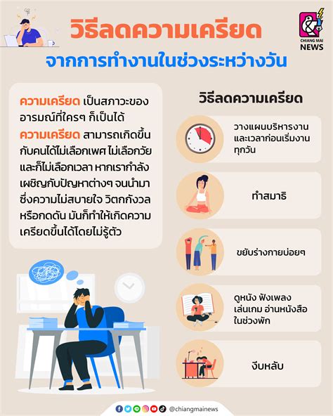 เคล็ดลับวิธีลดความเครียด จากการทำงานในช่วงระหว่างวัน Chiang Mai News