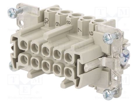 7030010400 Wieland Connector Hdc Female Pin 10 Size 10