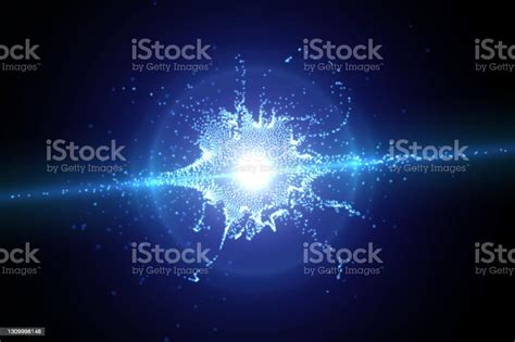 Struktur Ledakan Dari Partikel Cahaya Ilustrasi Vektor Kompleks