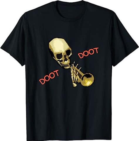 Doot Doot Halloween Skeleton Trumpet Meme T Shirt Sweatshirt Etsy Uk