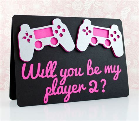Will You Be My Player 2 Greeting Card Nerdy Geeky Gamer Ps4