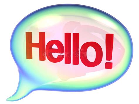 Speech Bubbles With Hello Sign Stock Illustration Illustration Of