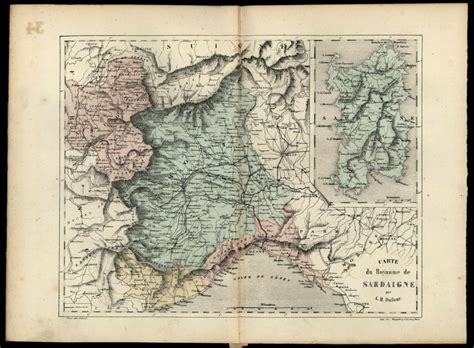 Piedmont And Sardinia Kingdom Northern Italy 1855 Interesting Map Brian