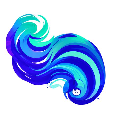 Blue Watercolor Swirls · Creative Fabrica