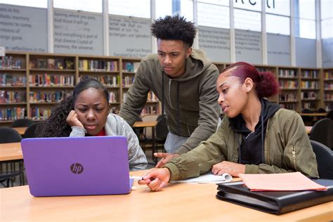 Most people who decide not to go to college do so because they don't think. Group of high school students at computer | Deeper ...