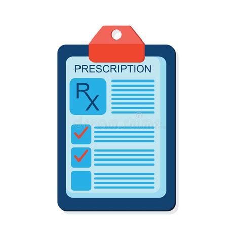 Rx Medical Prescription Drug Vector Illustration Doctors And Pills