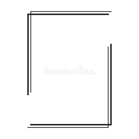 Simple Frame Simple Vector Linear Illustration Stock Vector