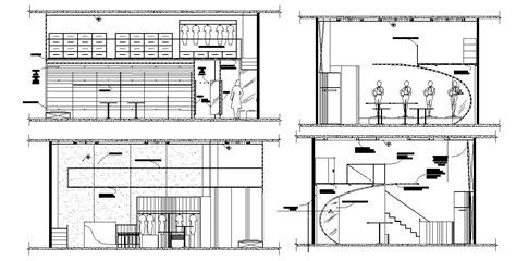 Autocad Drawing Of Clothing Store Layout Cadbull