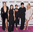Kim, Khloe and Kourtney Kardashian with Kris and Kylie Jenner attend ...