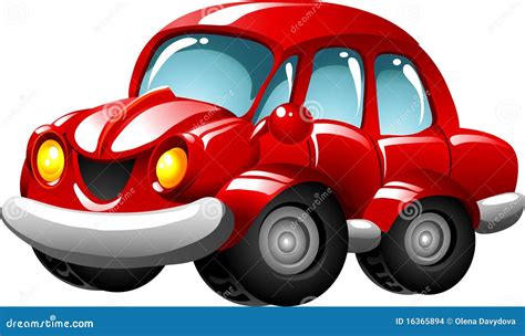 Cartoon Red Car Stock Images Image 16365894
