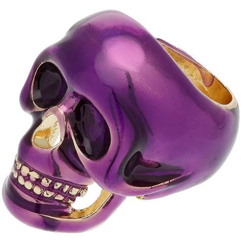 Purple And Gold Skull Ring Skull Jewelry Skull Ring Purple Jewelry