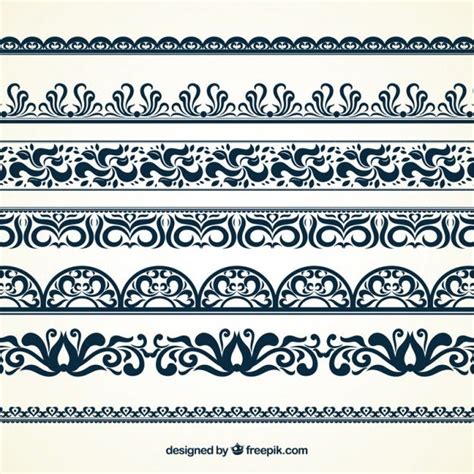 Ornamental Borders Vector Free Ornament Vector Fabric Stamping