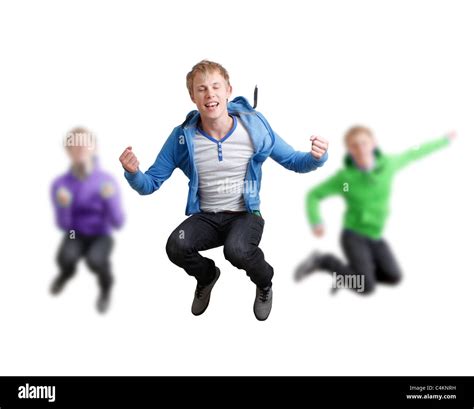 Teenagers Jumping Isolated Hi Res Stock Photography And Images Alamy