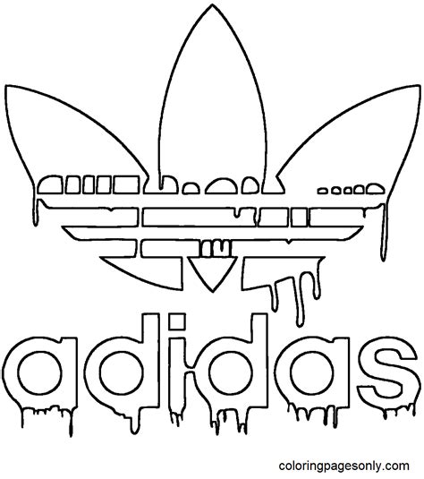 Libro Para Colorear Del Logotipo De Adidas Para Imprimir Y En L Nea