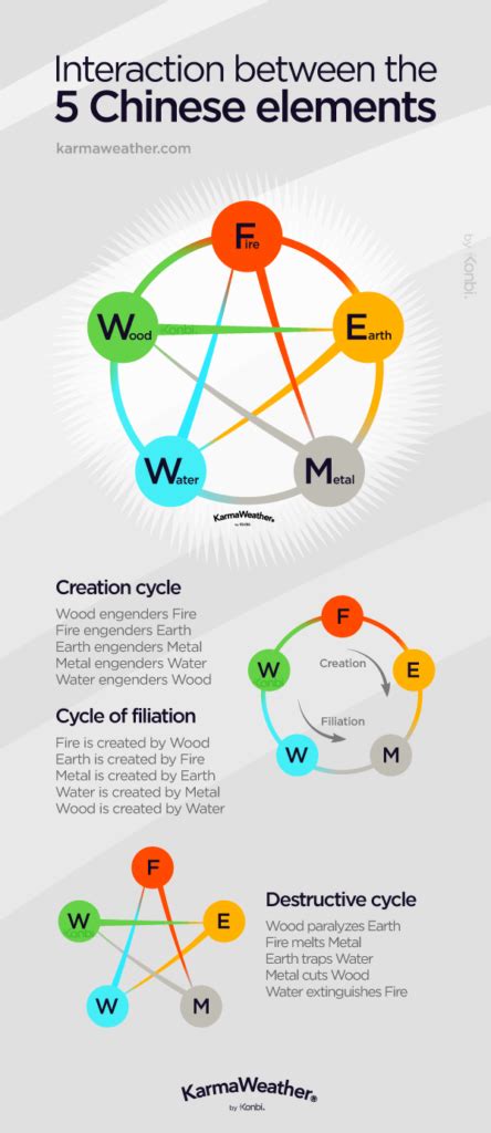 Fixed elements for each chinese zodiac sign. The 5 elements of Nature - Karmaweather