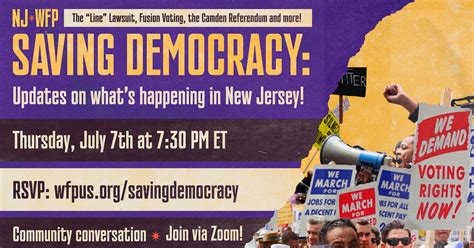Saving Democracy Updates On Whats Happening In New Jersey · New