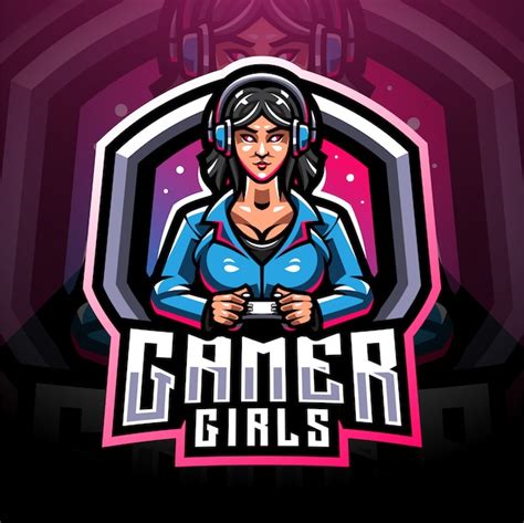 Premium Vector Gamer Girls Esport Mascot Logo