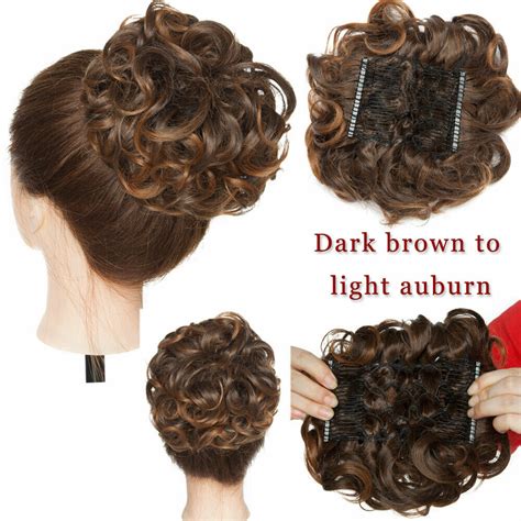 Mega Large Thick Curly Chignon Messy Bun Updo Clip In Hair Extensions