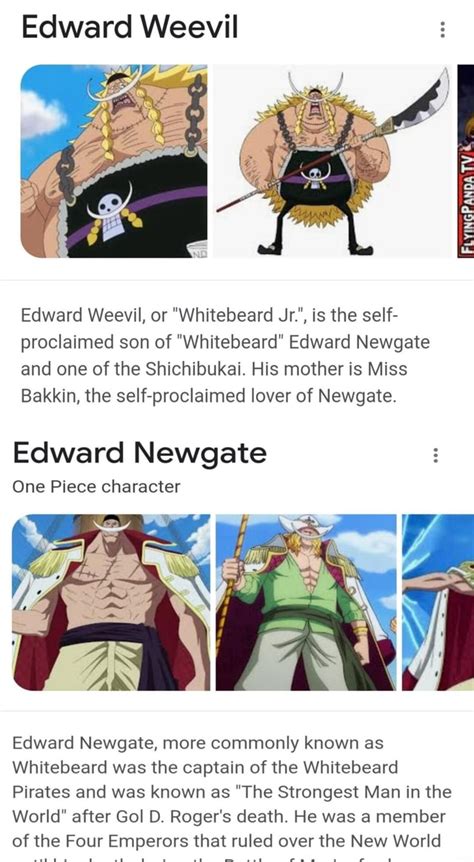 Edward Weevil Edward Weevil Or Whitebeard Jr Is The Self