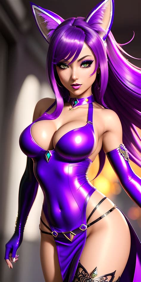 Sexy Purple Cat Girl By Jaydiconai On Deviantart