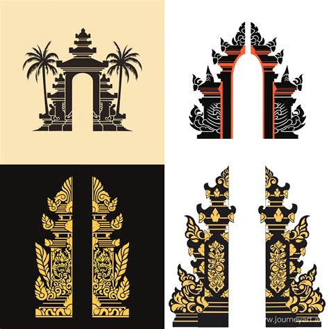 Breathtaking Bali Temple Gates Logo Design Midjourney Prompt