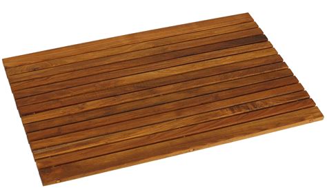 Flexible Shower Mat In Teak Wood By Bare Decor Baredecor