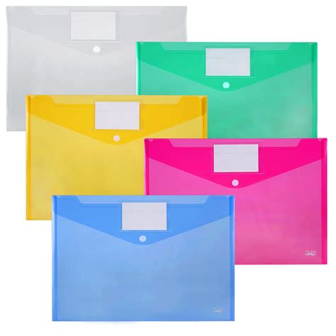 File Foldersplastic Envelope Folder With Snap Closureus Letter A4 Size Poly E Office Files