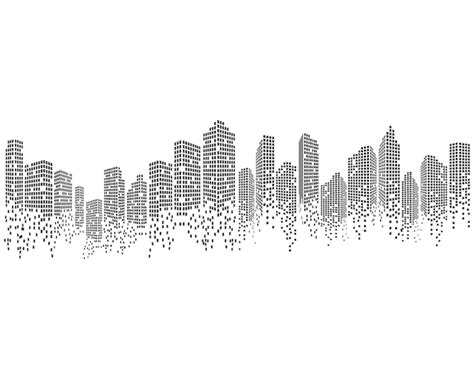 Premium Vector Modern City Skyline Vector Illustration
