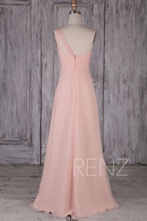 Bridesmaid Dress Peach Chiffon Dress Wedding Dress One Etsy