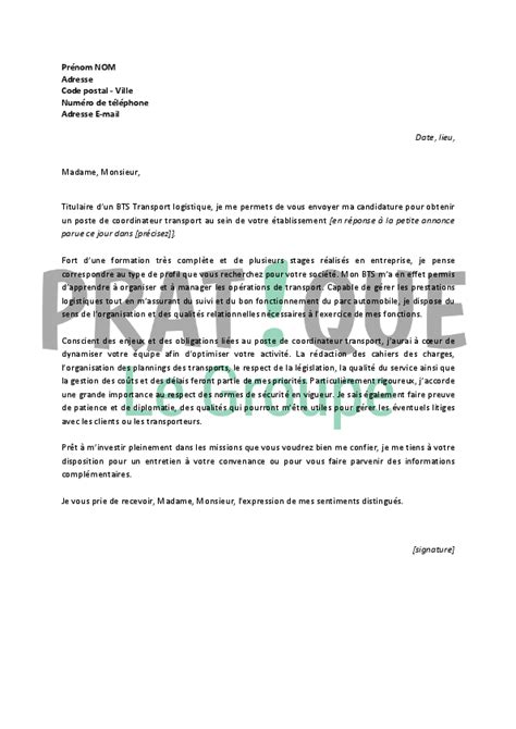 Lettre De Motivation Bts Transport Logistique Hot Sex Picture