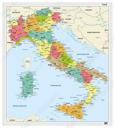 Consultez les dernières infos tour d'italie et retrouvez les articles, vidéos, commentaires et analyses en un même lieu. Italië Kaart Staatkundig 760 | Kaarten en Atlassen.nl