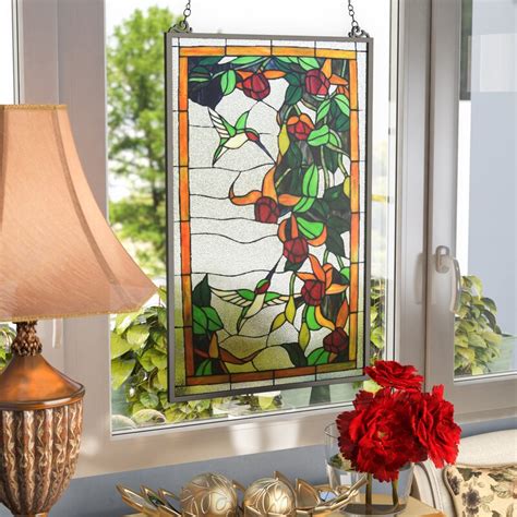 Astoria Grand Stained Glass Hanging Window Panel And Reviews