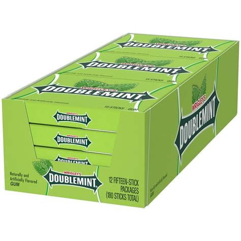 Wrigleys Doublemint Chewing Gum 15 Ct 12 Pk Pack Of 2 Walmart