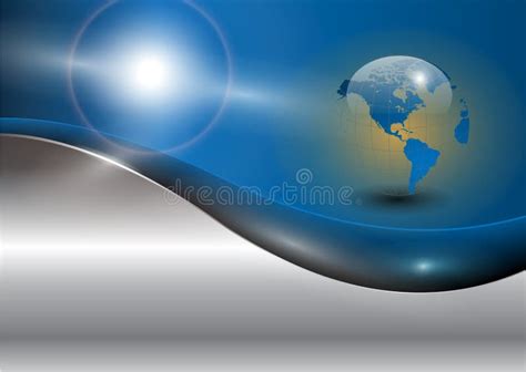 Business Background With World Globe Stock Vector Illustration Of