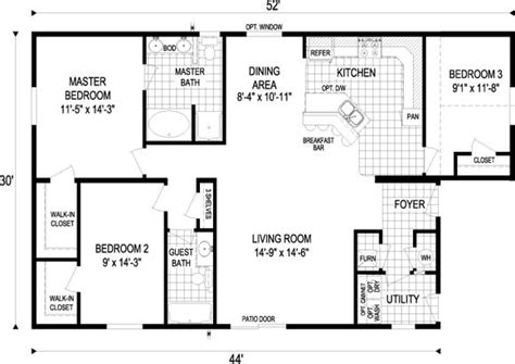 General details total area : small house floor plans 1000 to 1500 sq ft | 1,000 - 1,500 SQ. FT. FLOOR PLAN: Kimberly | 1,440 ...