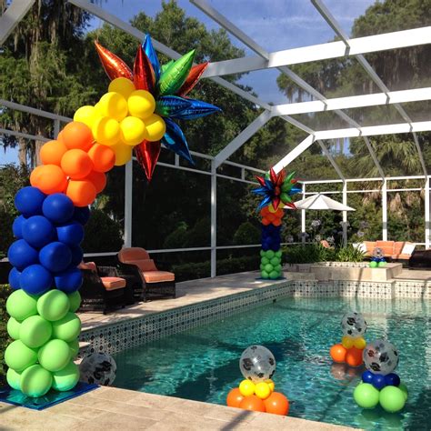 Party People Event Decorating Company Colorful Graduation Pool Party Winter Haven Florida On