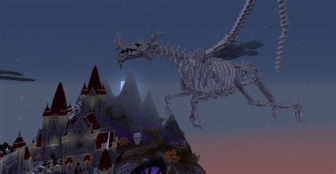 Halloween Castle Skeletal Dragon Minecraft Map