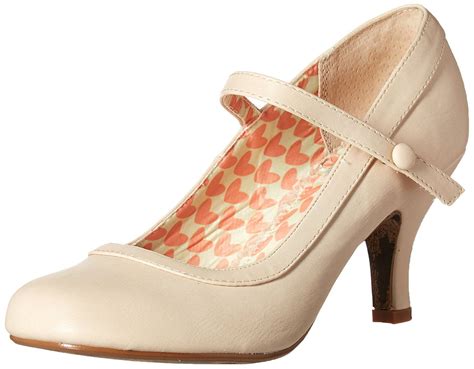 1950s Shoe Styles Heels Flats Sandals Saddles Shoes Bettie Page Womens Bp320 Bettie Dress