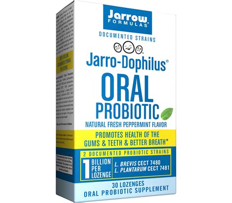 Jarro Dophilus Oral Probiotic 30 Lozenges Peppermint Flavour With 1