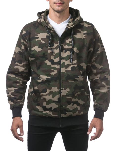 143 Camo Green Camo Heavyweight Full Zip Fleece Hoodie Camo