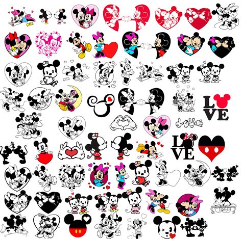 Mickey Mouse Valentines Day SVG, Minnie Mouse Valentines Day SVG
