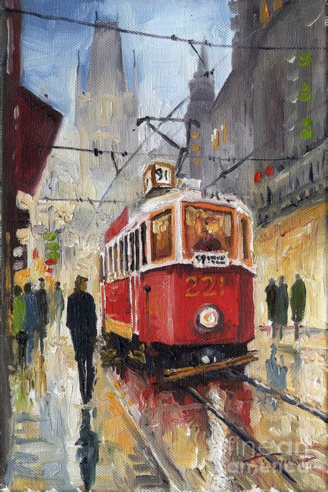 Prague Old Tram 07 Painting By Yuriy Shevchuk Fine Art America