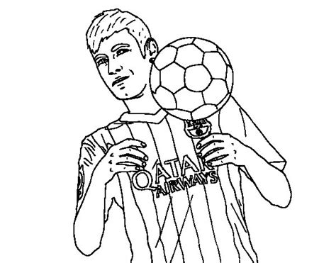 Coloring pages learn how to draw brazilian football player neymar jr. Neymar Barça coloring page - Coloringcrew.com