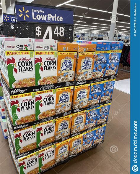 Walmart Grocery Store Interior Kelloggs Cereal Display And Price