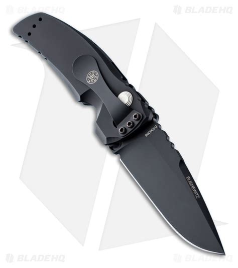 Hogue Ex A01 Automatic Knife Drop Point Black Aluminum Blade Hq