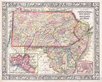 File:1864 Mitchell Map of Pennsylvania, New Jersey, Delaware and ...
