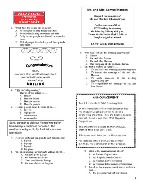 Dalam ujian nasional bahasa indonesia smp materi tentang cerpen menjadi salah satu materi wajib yang selalu ada. 323048046-CONTOH-SOAL-UN-BAHASA-INGGRIS-SMP-PAKET-1-doc.docx