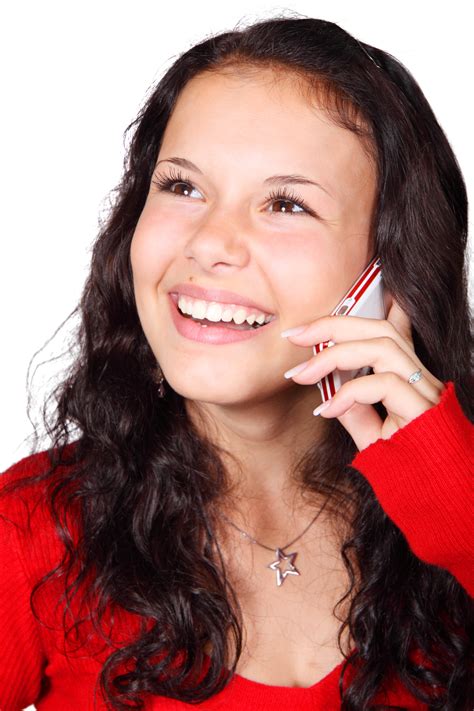 Free Images Mobile Person Woman Female Singer Model Young Red Phone Telephone