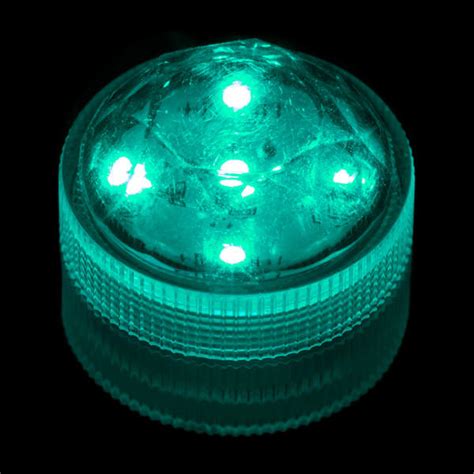 Teal Submersible Five Led Light