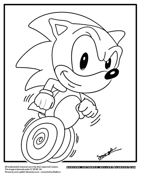 Classic Sonic The Hedgehog Pages Coloring Pages